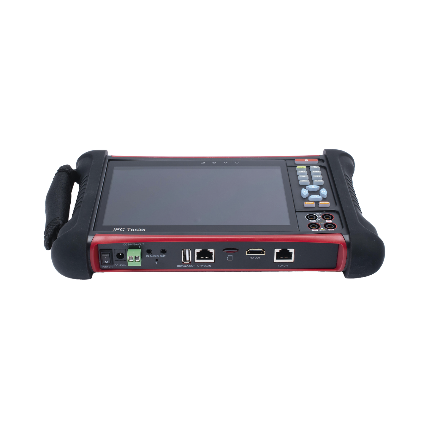 Probador de Vídeo Android con Pantalla LCD de 7" para IP ONVIF / HD-TVI 8MP (TurboHD) / Análogo, ONVIF, Wi-Fi, Scanner IP, WiFi, entrada HDMI/Medidor de potencia optica