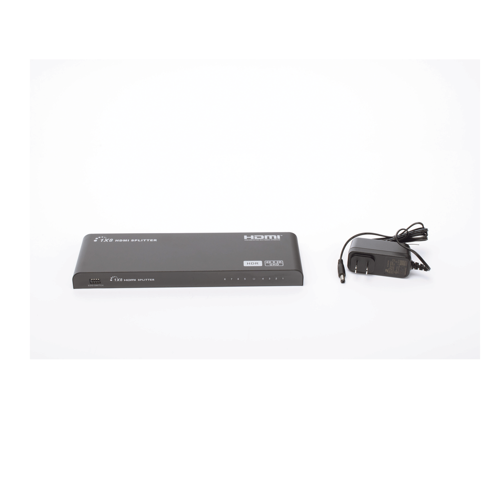 Splitter HDMI 4K de 1 Entrada a 8 Salidas (Simultaneas) | Soporta 4K×2K | Ajuste de resoluciones EDID | HDR | HDMI 2.0 | HDCP 2.2 | Permite mezclar pantallas en 4K y 1080P
