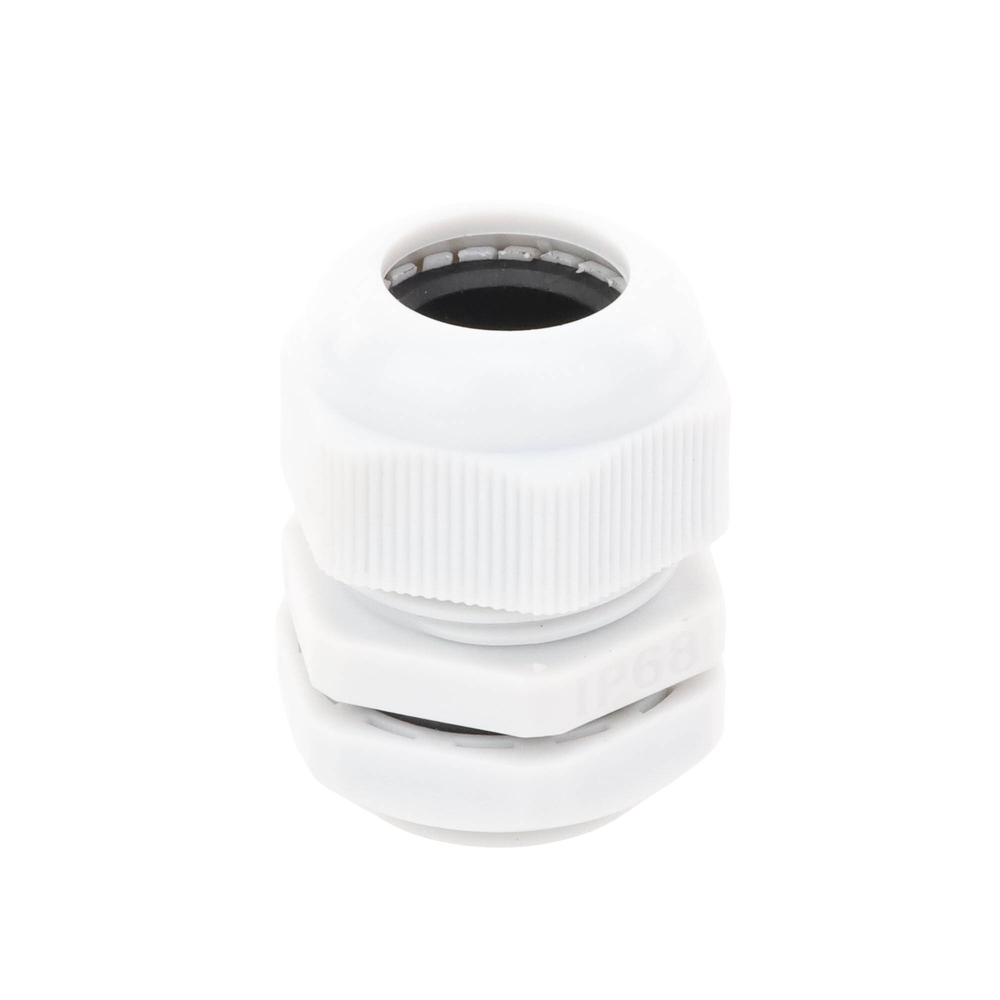 Conector Plástico Blanco Tipo Glándula para Rosca NPT 3/4"