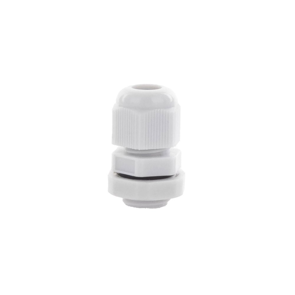 Conector Plástico Gris Tipo Glándula para Cable de 3.5 a 6 mm de Diámetro.