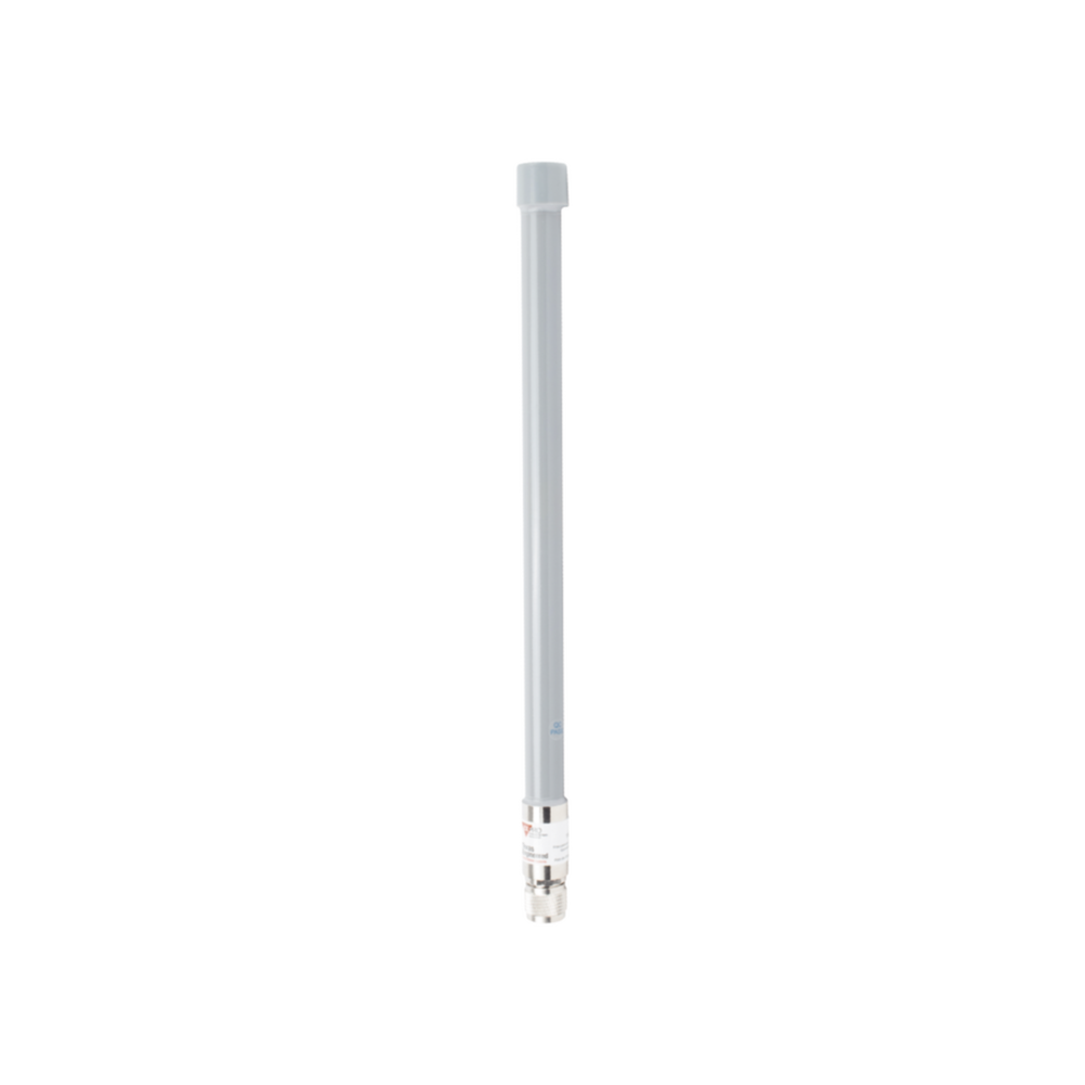 Antena Omnidireccional, mayor distancia de transmisión y recepción de señal en 360º, Doble banda, 2.4 Ghz de 6 dBi/ 5 GHz 9 dBi, Conector N-Hembra, Adecuada para entornos exigentes