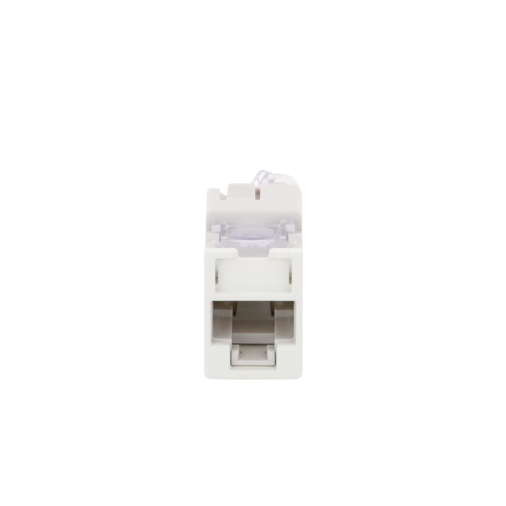 Jack Ultramax Cat6, UTP, Montaje Híbrido en Placa de Pared (Plano y Angulado), Color Blanco, Punch Down