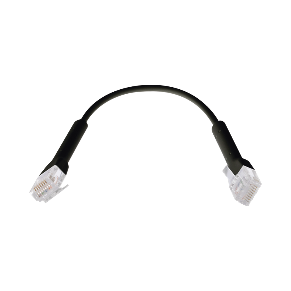 UniFi Ethernet Patch Cable Cat6 de 22 cm (8.66 pulgadas), Color Negro