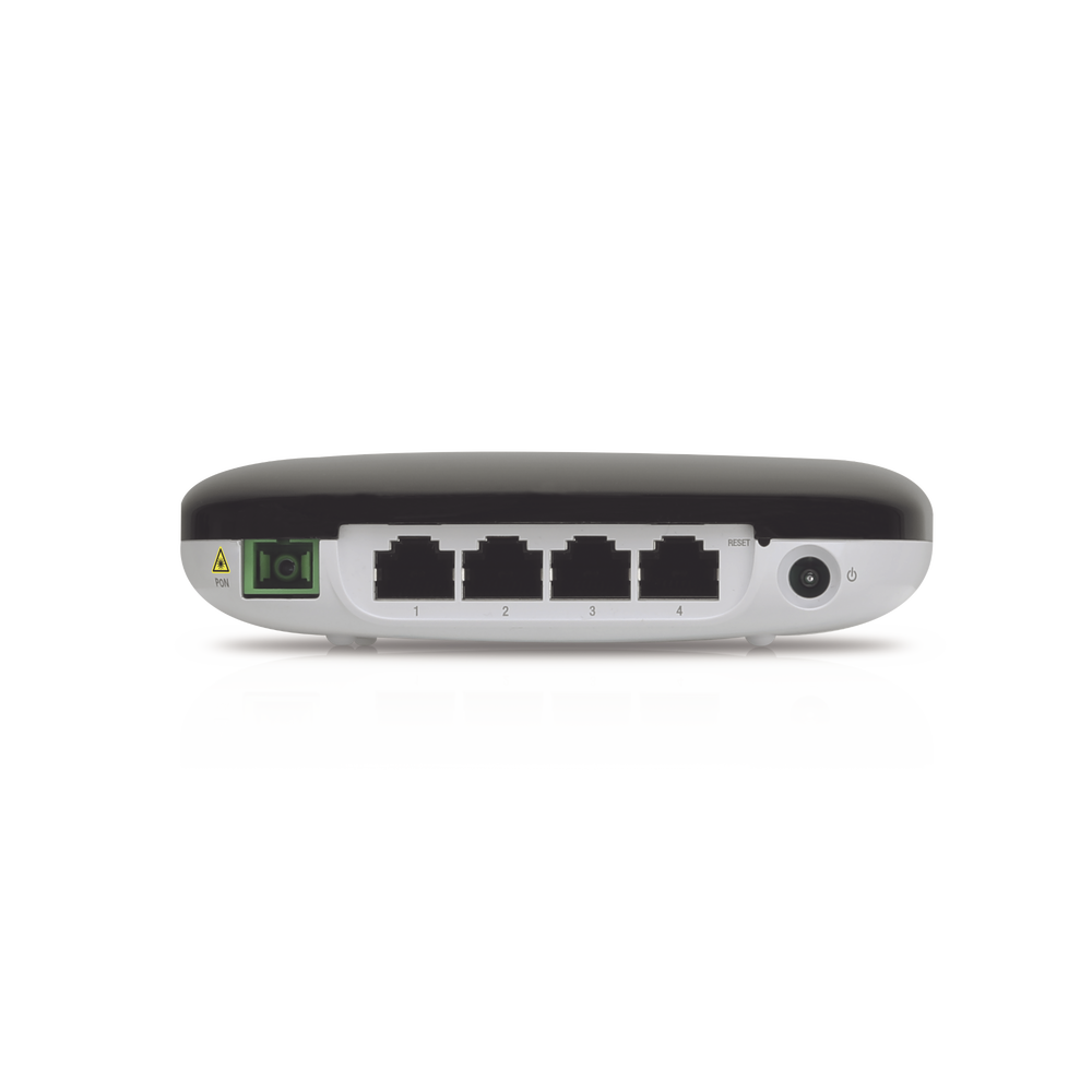 UFiber WiFi 802.11n GPON ONU, Unidad de red óptica con 1 puerto WAN GPON (SC/APC) + 4 puertos LAN Gigabit Ethernet