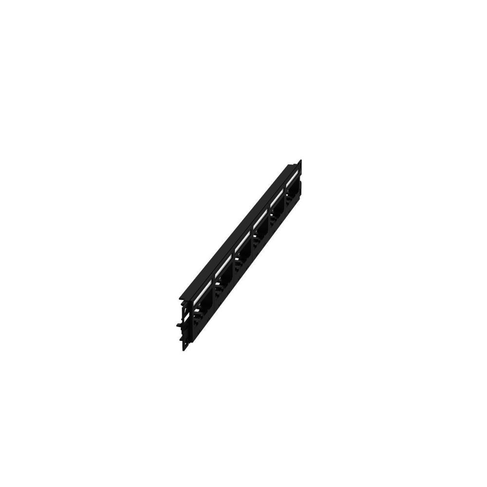Panel de Parcheo Modular Mini-Com (Sin Conectores), Ultimate ID�, Plano, Sin Blindaje, Con Etiqueta y Cubierta, de 24 Puertos, 1UR