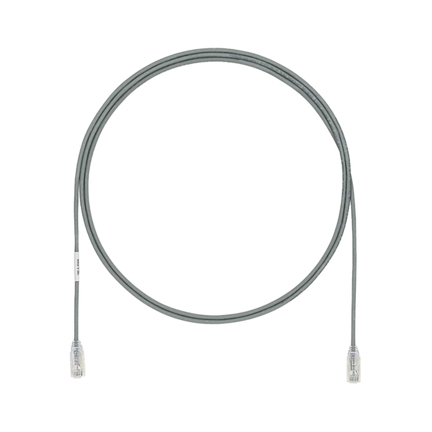 Cable de Parcheo TX6, UTP Cat6, Diámetro Reducido (28AWG), Color Gris, 1.5 Metros (4.92 Pies)