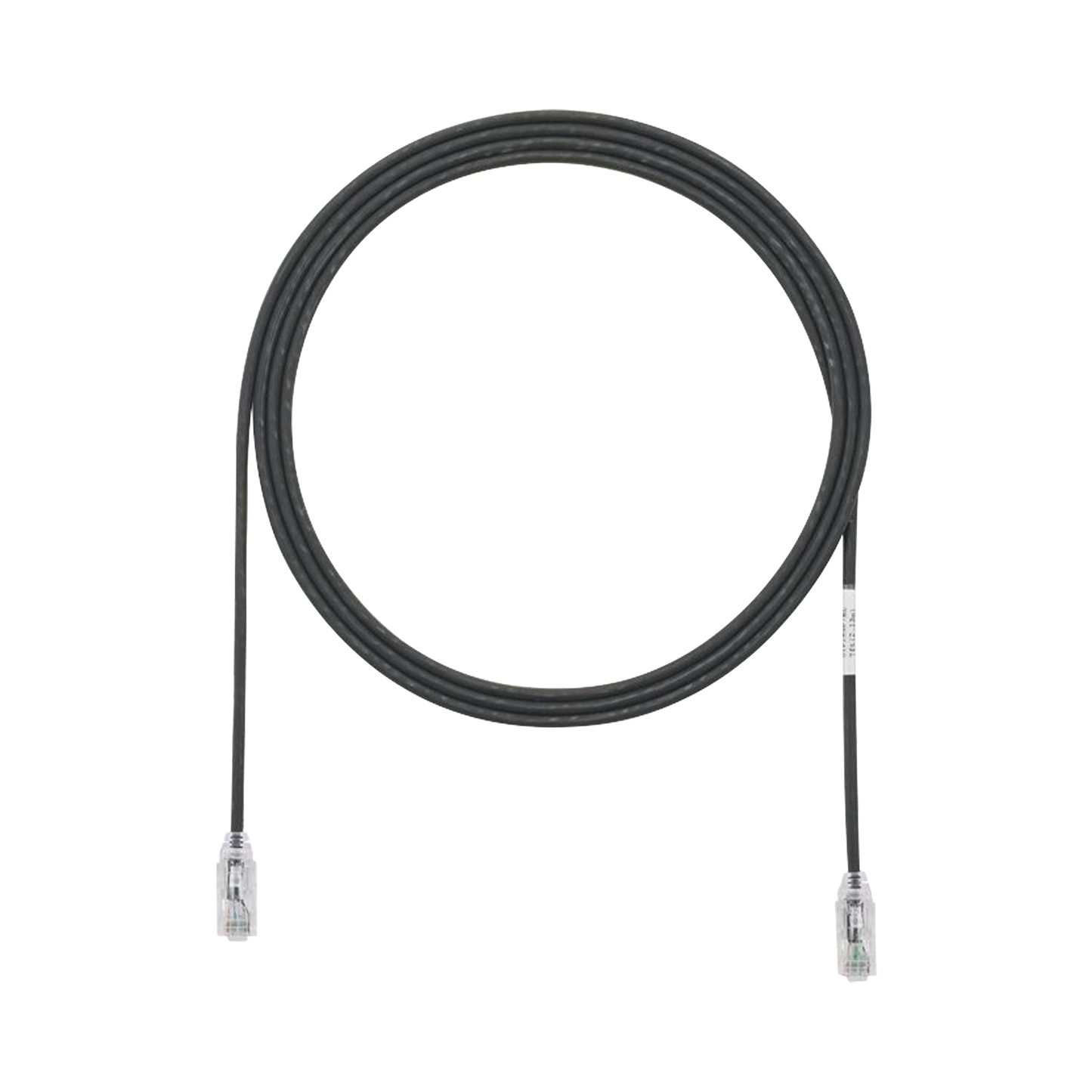 Cable de Parcheo TX6, UTP Cat6, Diámetro Reducido (28AWG), Color Negro, 3.05 Metros (10 Pies)