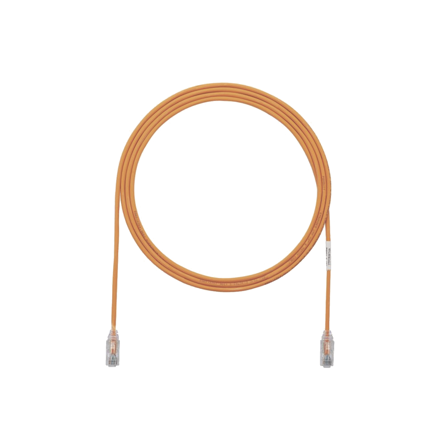 Cable de Parcheo TX6, UTP Cat6, Diámetro Reducido (28AWG), Color Naranja, 3.05 Metros (10 Pies)