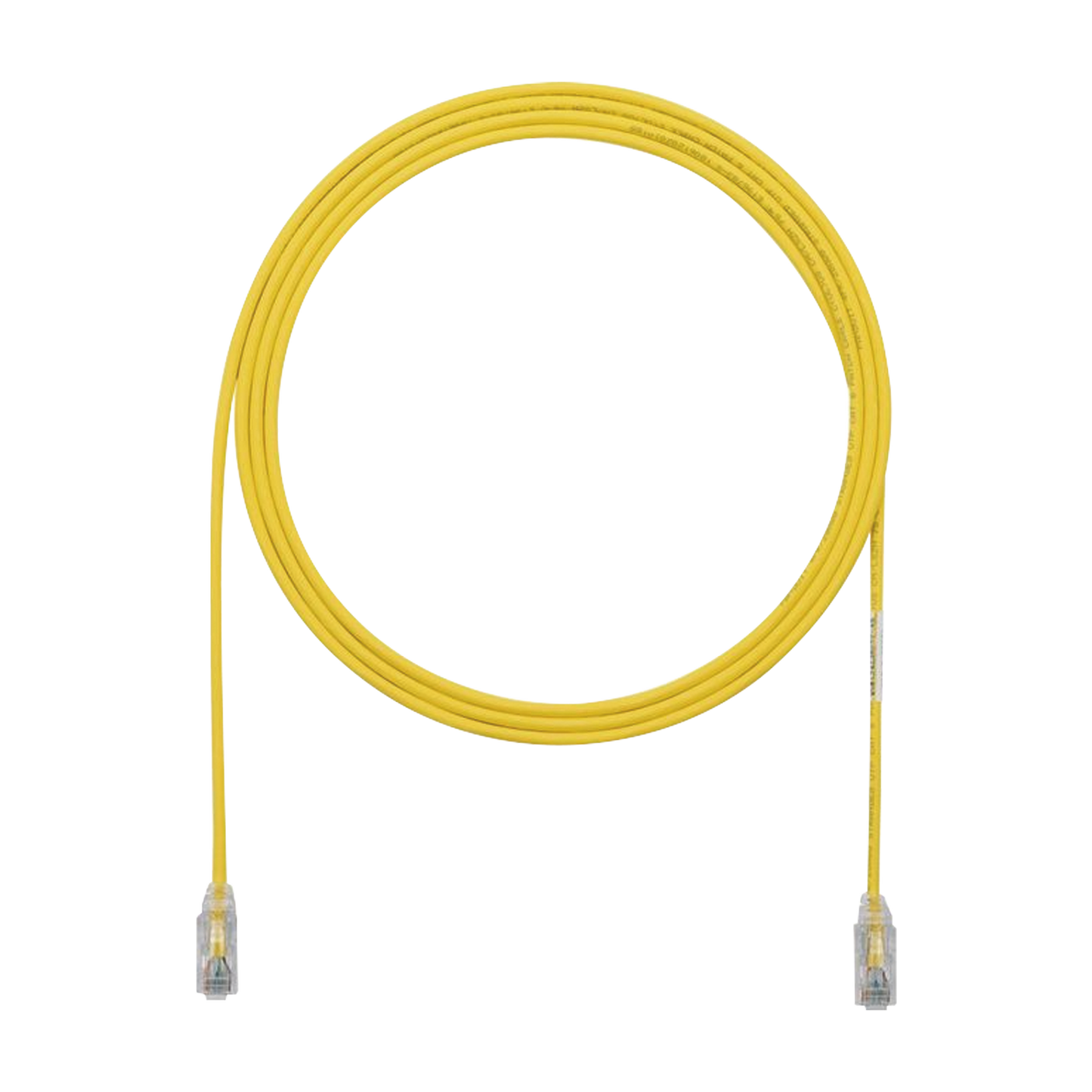 Cable de Parcheo TX6, UTP Cat6, Diámetro Reducido (28AWG), Color Amarillo, 3.05 Metros (10 Pies)
