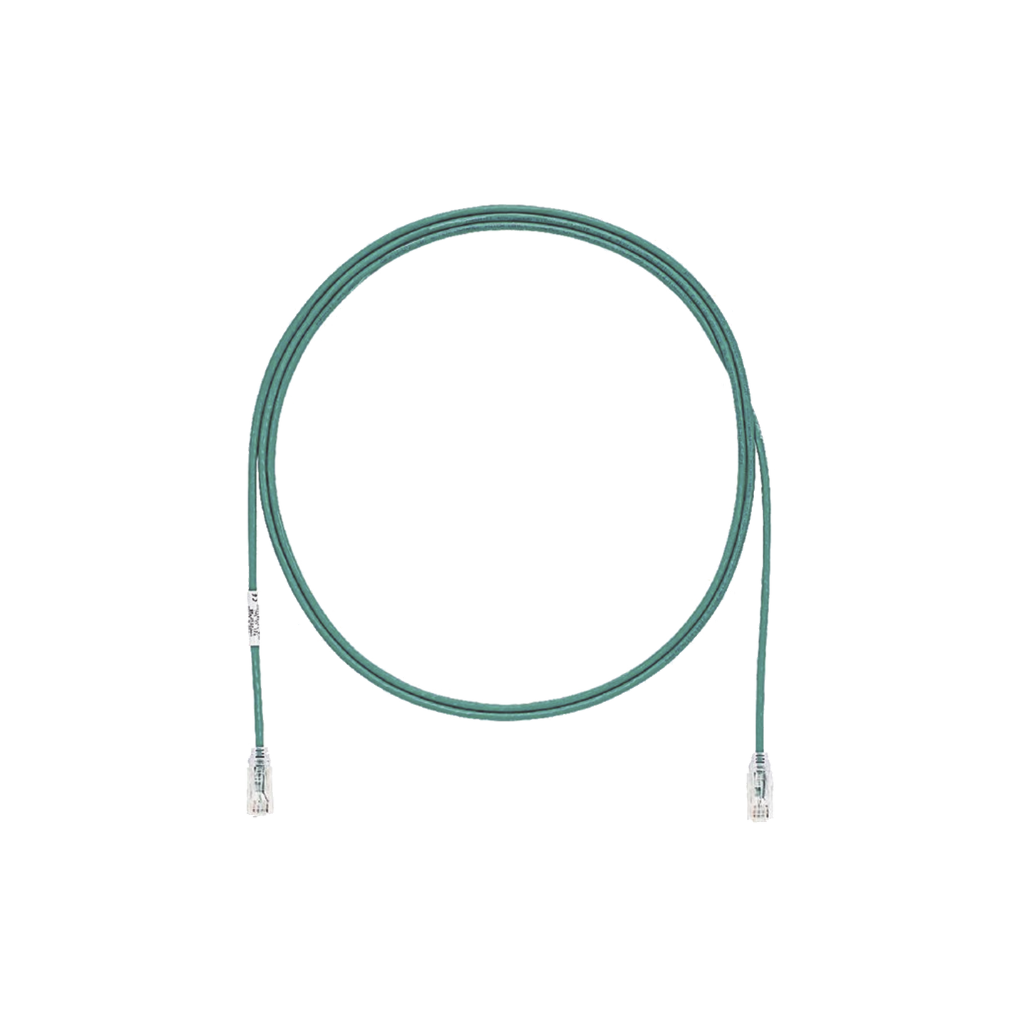 Cable de Parcheo TX6, UTP Cat6, Diámetro Reducido (28AWG), Color Verde, 6.1 Metros (20 Pies)
