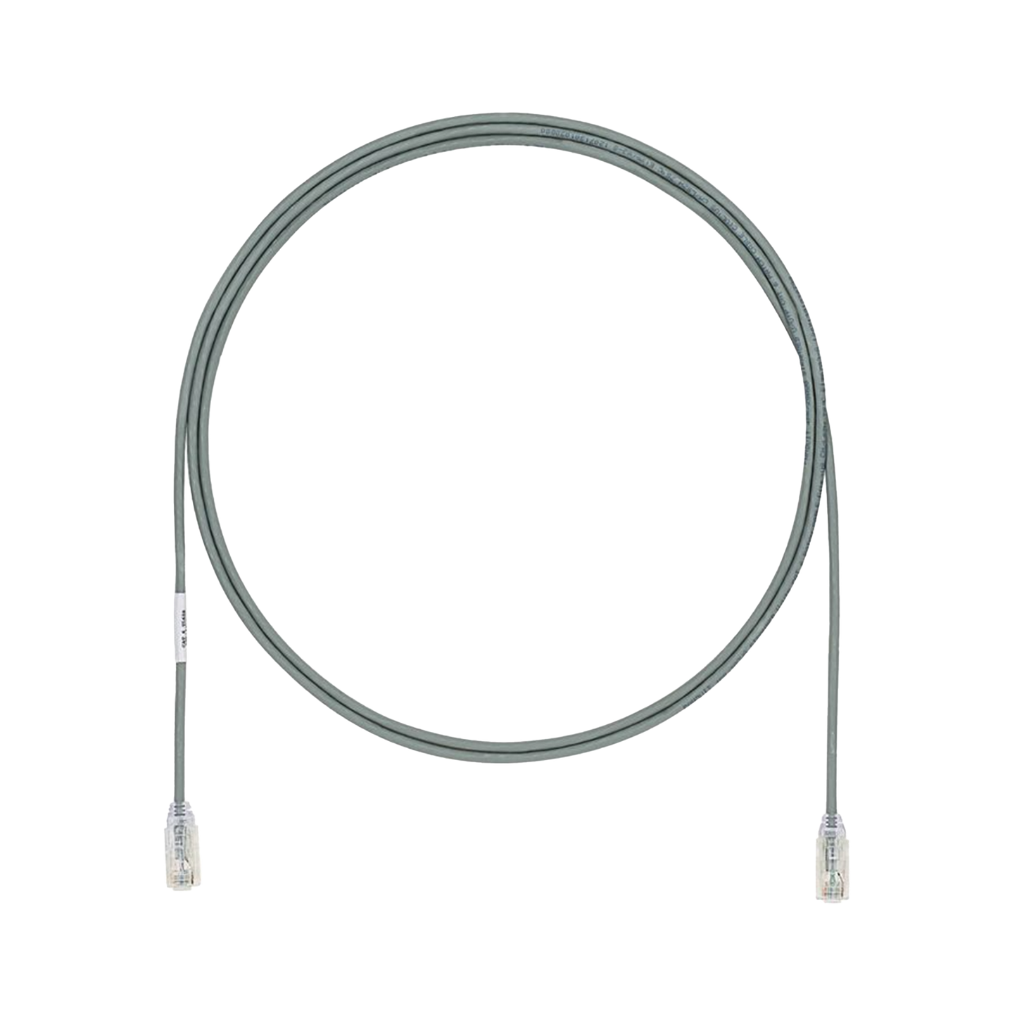 Cable de Parcheo TX6, UTP Cat6, Diámetro Reducido (28AWG), Color Gris, 1.52 Metros (5 Pies)