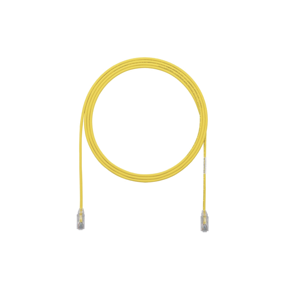 Cable de Parcheo TX6, UTP Cat6, Diámetro Reducido (28AWG), Color Amarillo, 1.52 Metros (5 Pies)
