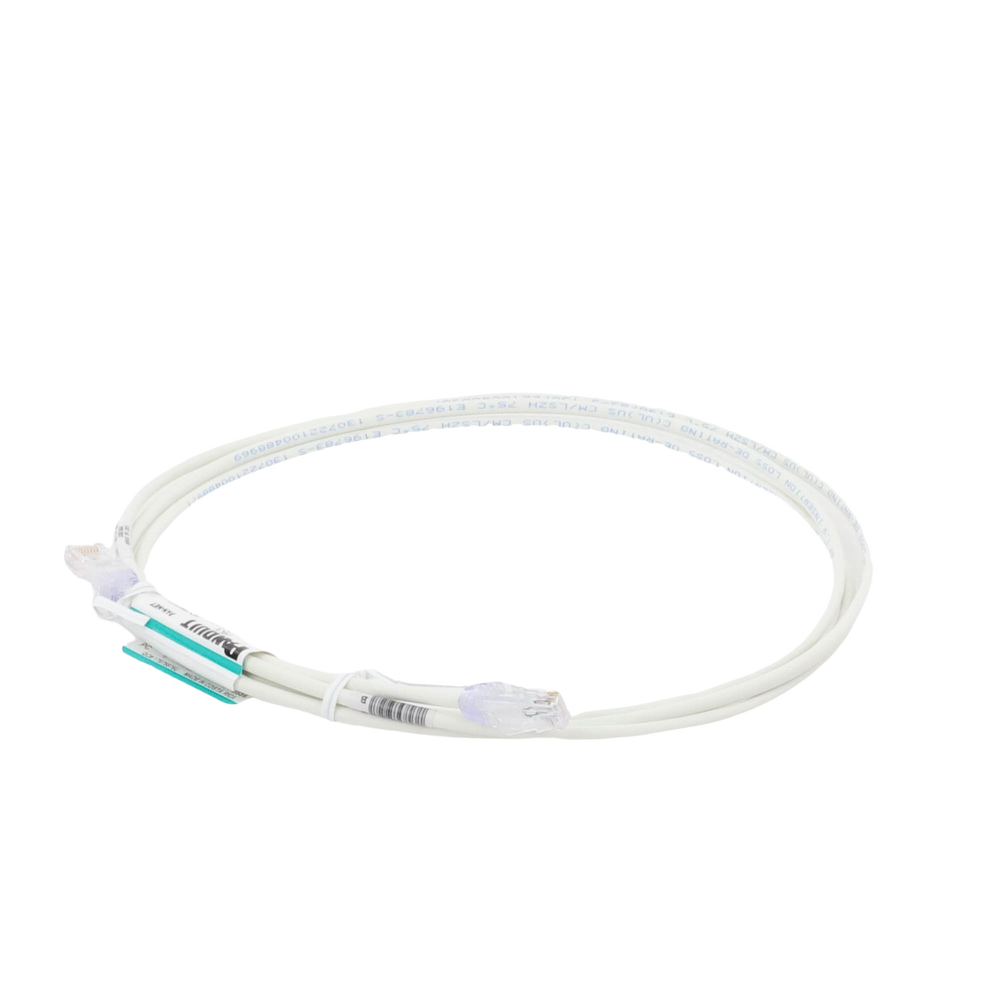 Cable de Parcheo TX6, UTP Cat6, Diámetro Reducido (28AWG), Color Blanco Mate, 2.13 Metros (7 Pies)