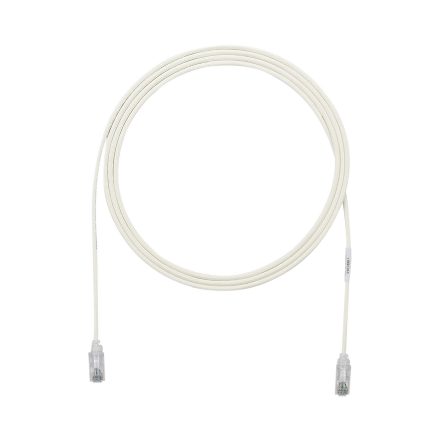 Cable de Parcheo TX6, UTP Cat6, Diámetro Reducido (28AWG), Color Gris, 2.13 Metros (7 Pies)