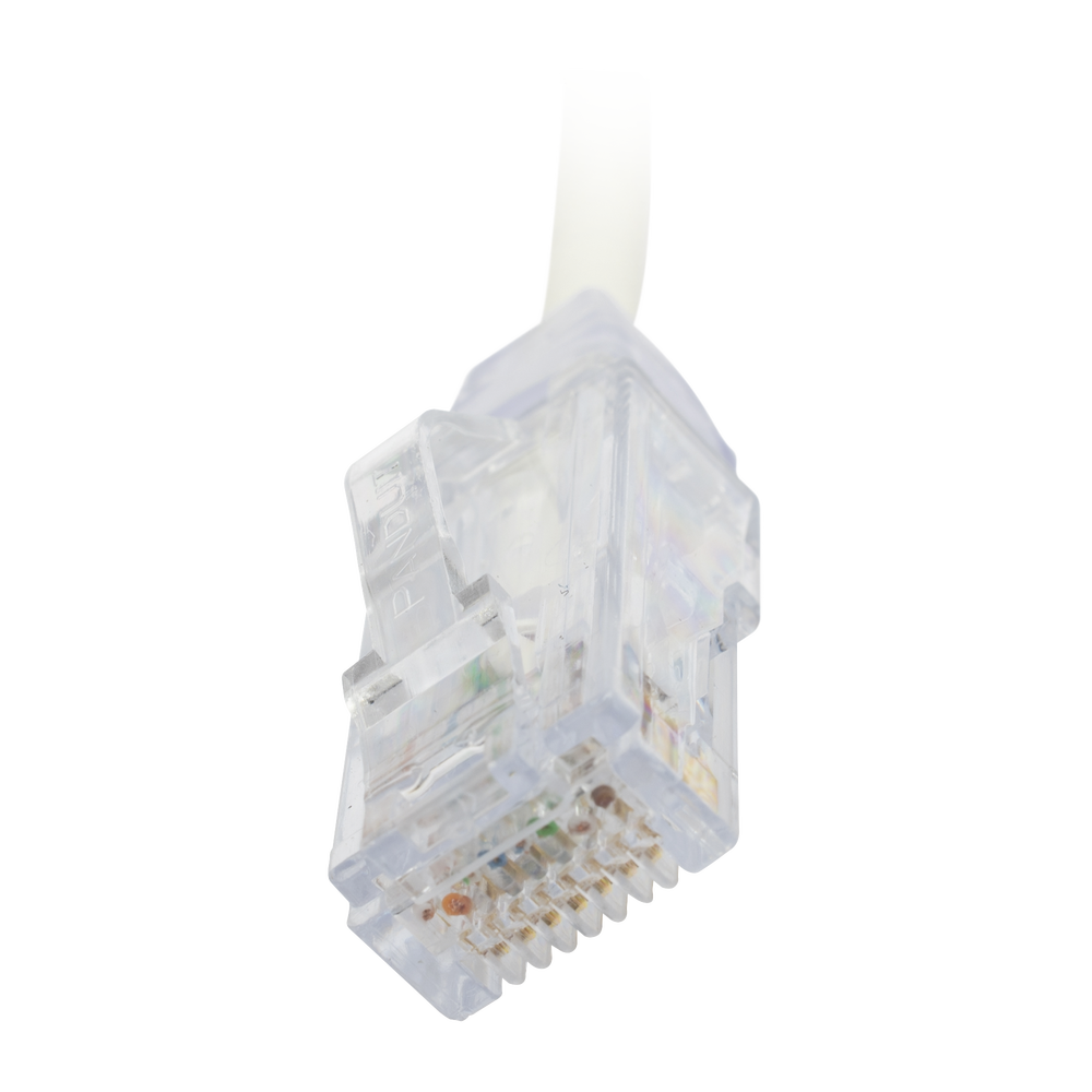 Cable de Parcheo TX6, UTP Cat6, Diámetro Reducido (28AWG), Color Blanco, 20.32 cm (8 Pulgadas)