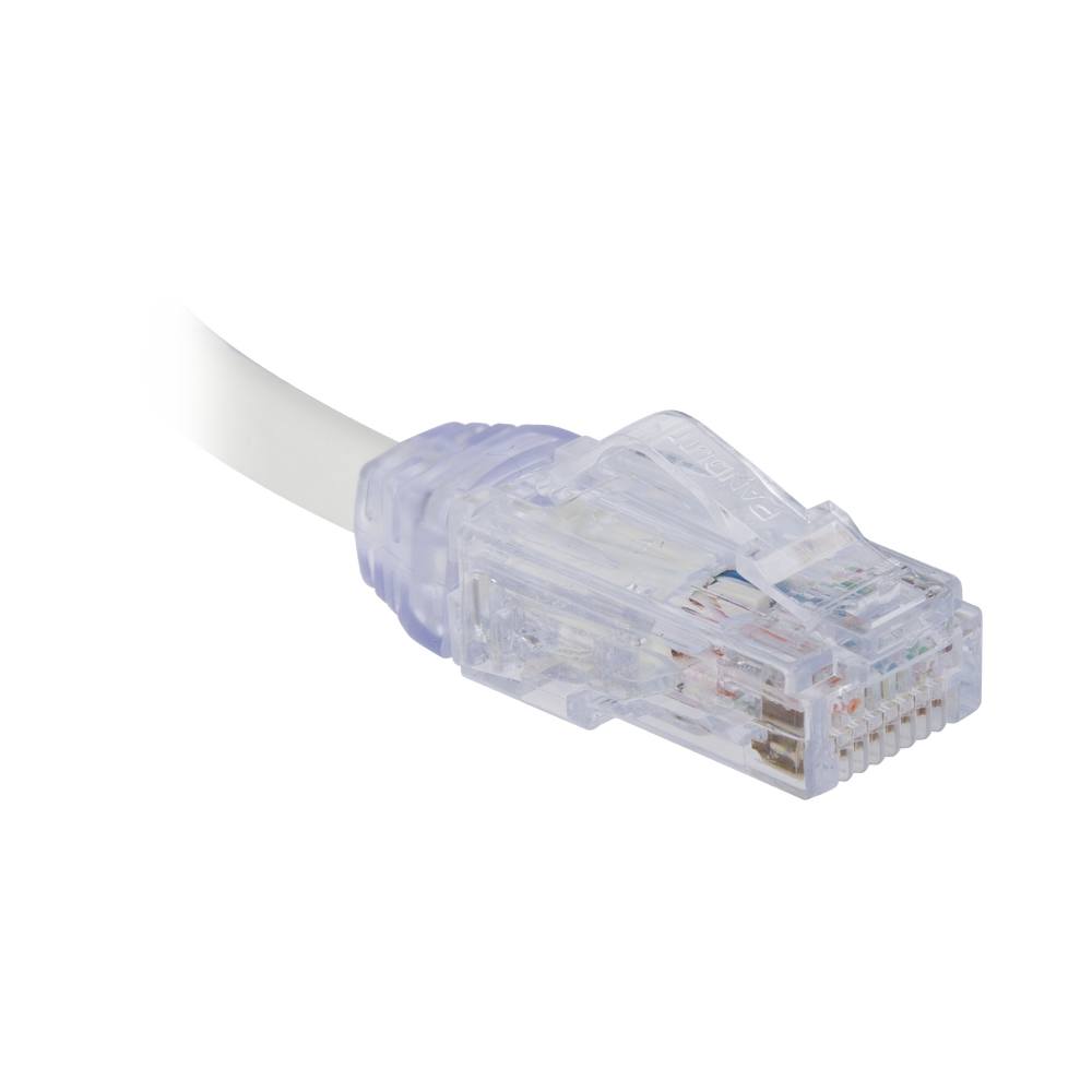 Cable de Parcheo UTP, Cat6A, Diámetro Reducido (28 AWG), CM/LSZH, Color Blanco Mate, 20.3 cm (8 Pulgadas)