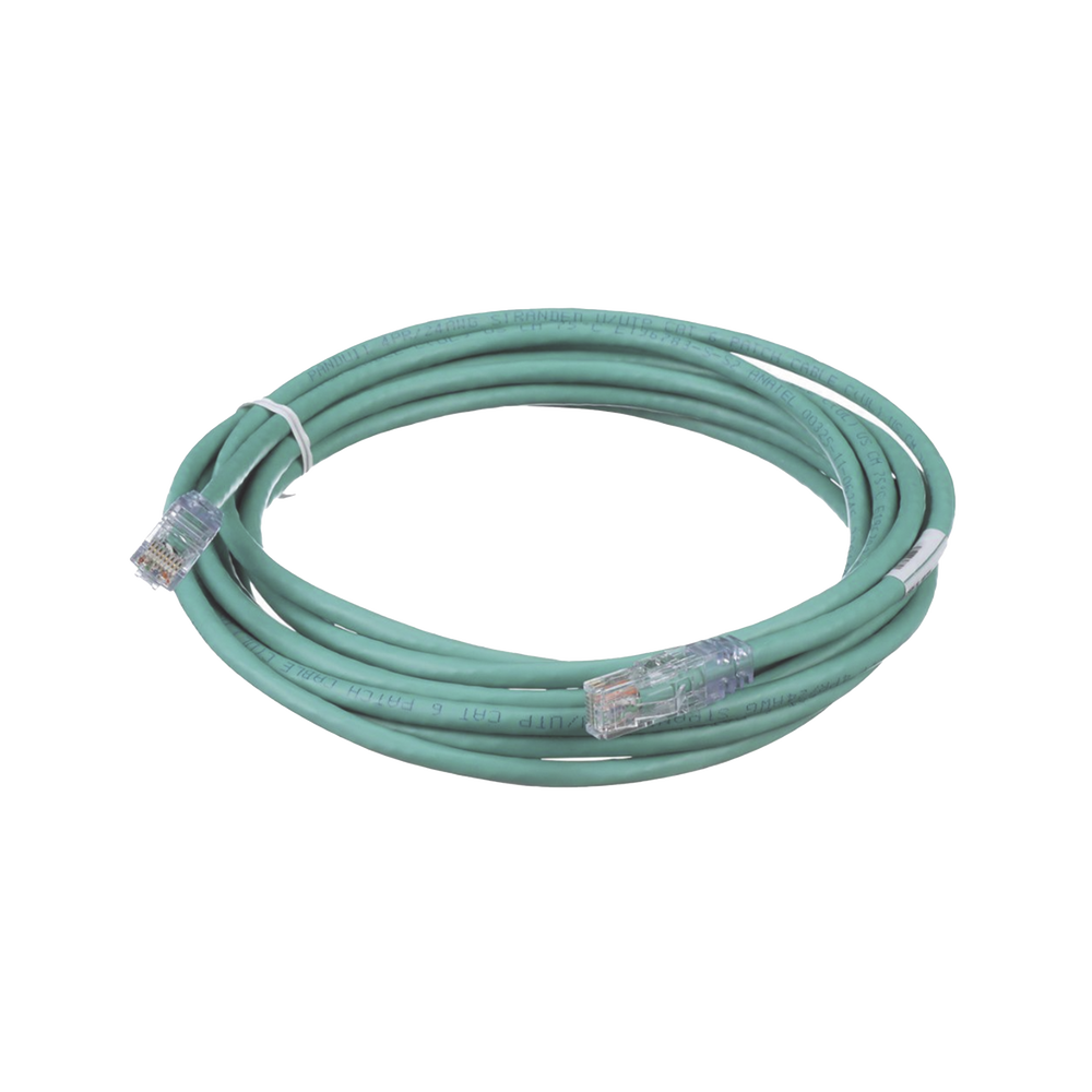 Cable de Parcheo TX6, UTP Cat6, 24 AWG, CM, Color Verde, 4.57 Metros (15 Pies)
