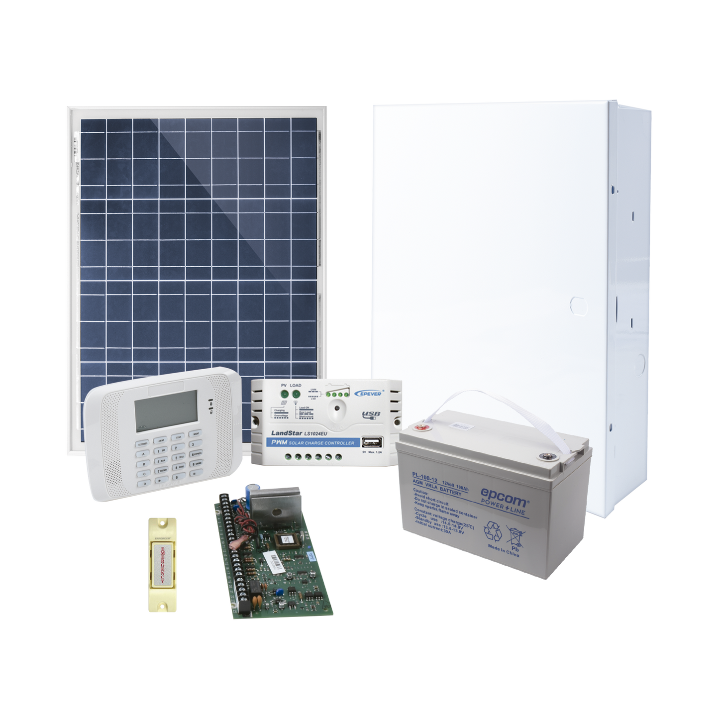 Sistema de Alarma VISTA48LA Alimentado por Celda Solar, incluye Teclado con Receptor Inalambrico