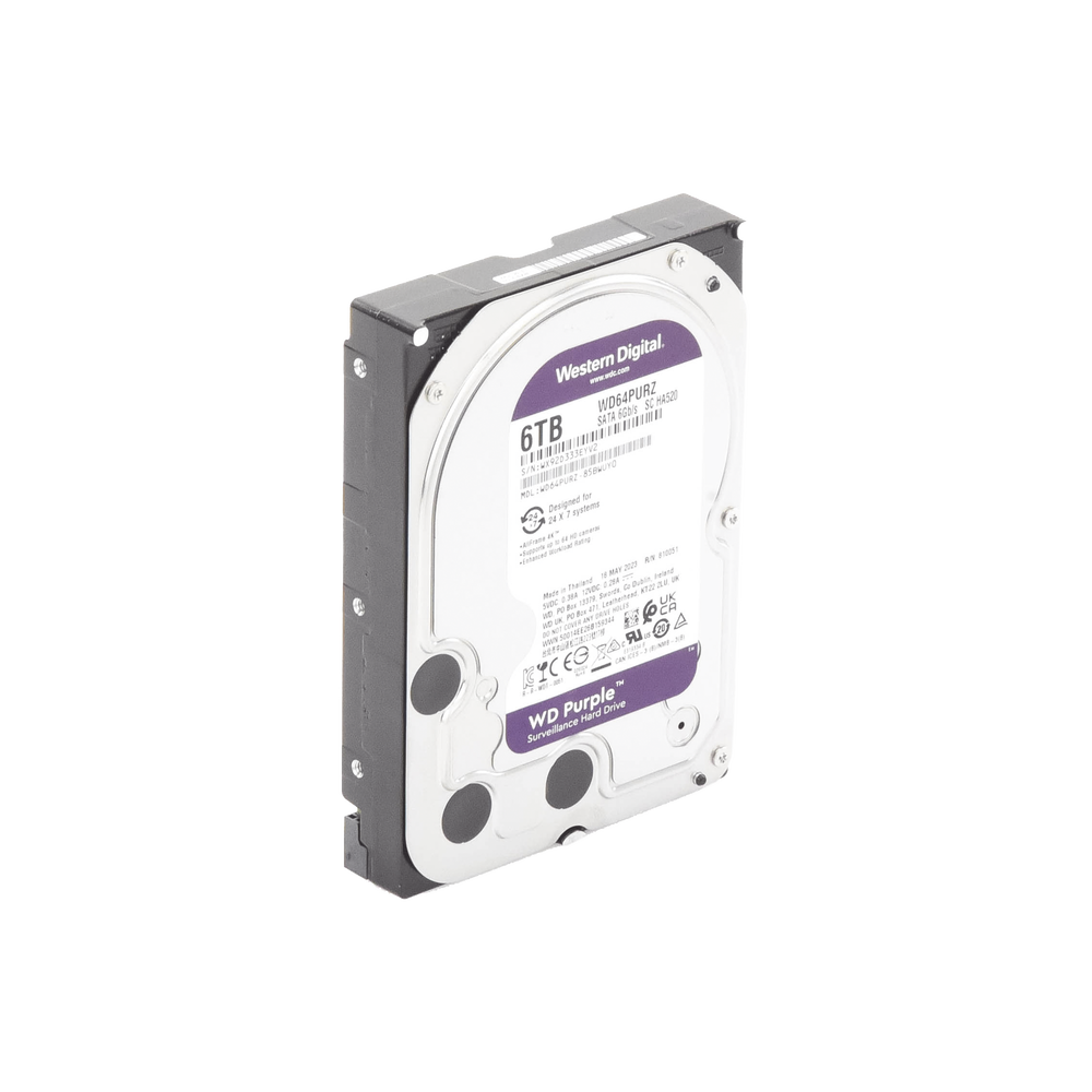 Disco Duro PURPLE de 6TB / 3 AÑOS DE GARANTÍA / Para Videovigilancia