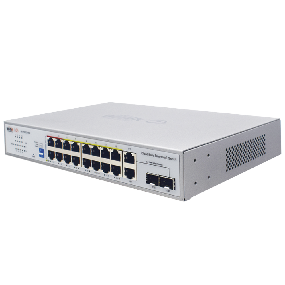 Switch PoE / Administración en la nube / Con 4 puertos 10/100 Mbsp PoE af/at / 2 Puertos Uplink 10/100 MBPS / Presupuesto 60 W / PoE hasta 250 metros / Soporta protocolo ONVIF