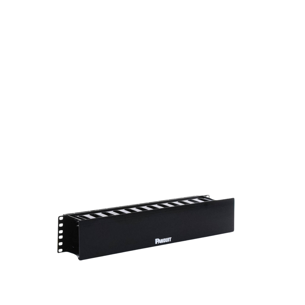 Organizador de Cables Horizontal PatchLink, Sencillo (Solo Frontal), Con Tapa Extendida, Para Rack de 19in, 2UR