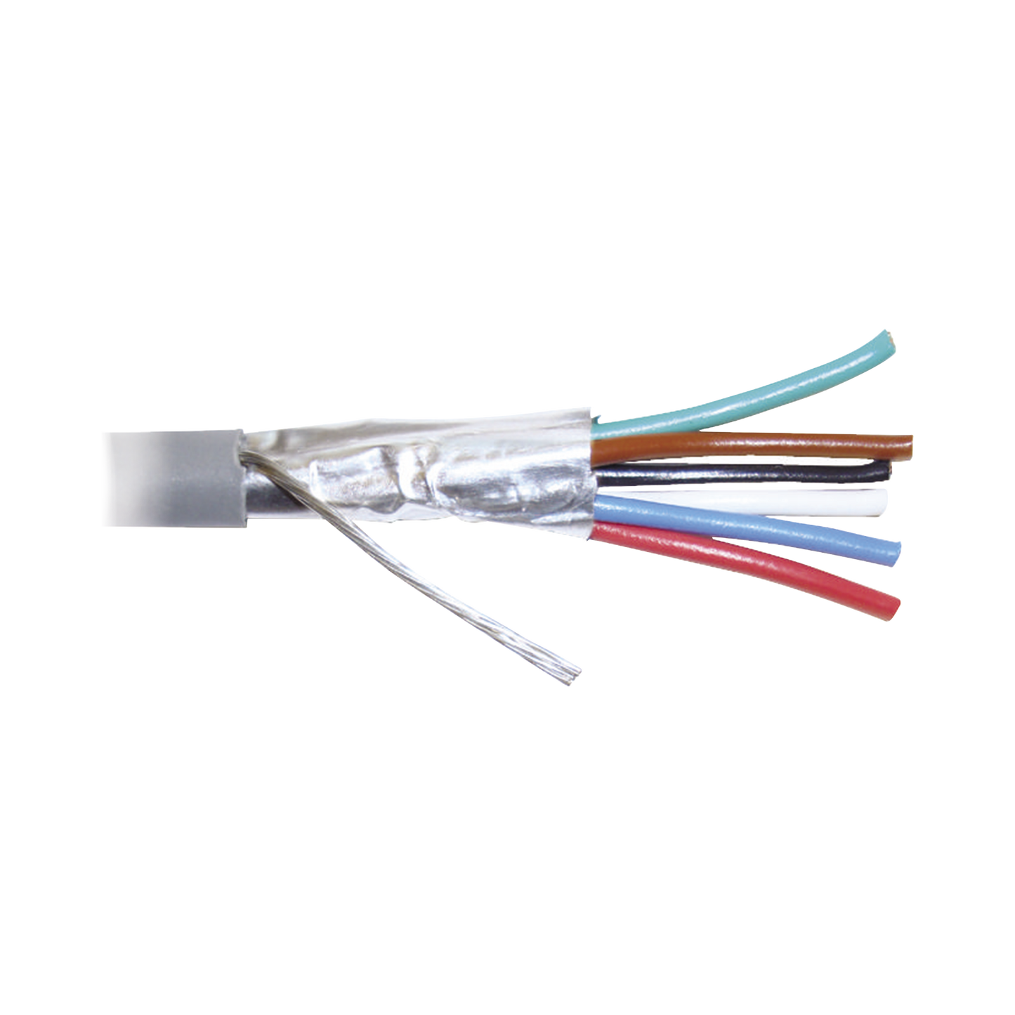 Bobina de 305 Metros (1000 Pies) de Cable 8 Conductores, 22 AWG, Tipo CMR, de Color Gris para Aplicaciones en Alarmas de Intrusión /Control de Acceso/Interfonos y TV Porteros/Automatización/Audio y Voceo.