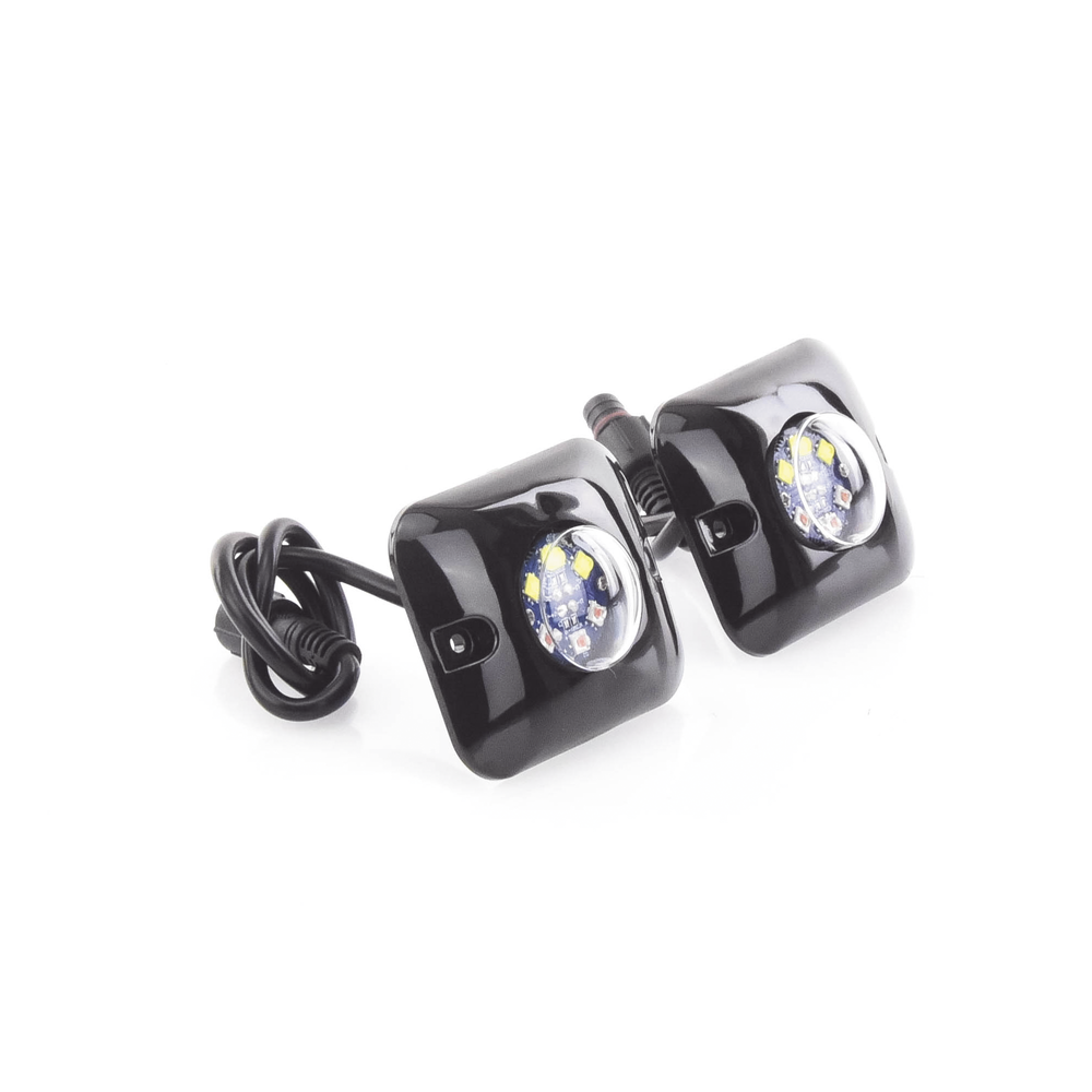Estrobos Ocultos de 6 LED, Color ámbar / claro