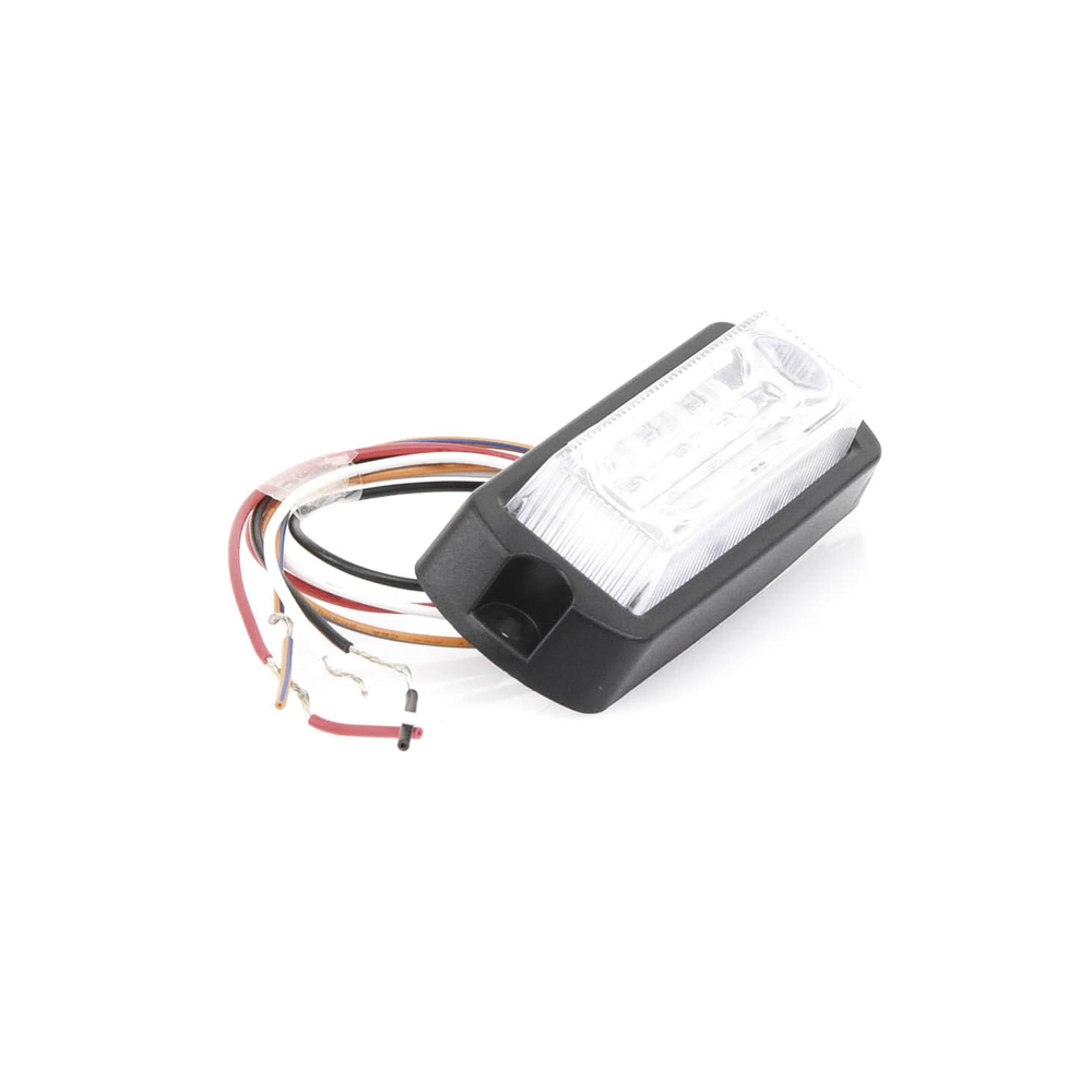 Luz Auxiliar Ultra Brillante de 8 LED's en color Rojo/Azul con mica transparente