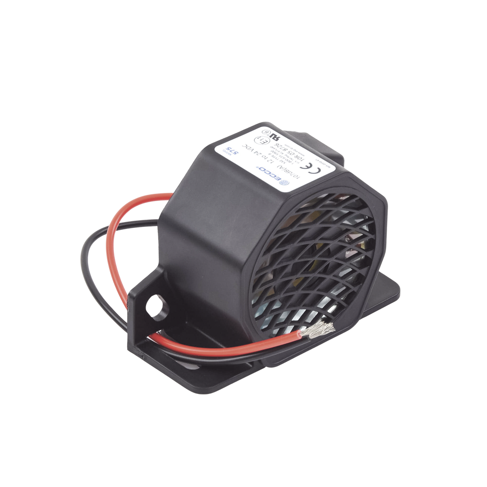 Alarma de reversa vehicular, 12-24 Vcc, 107 dBA
