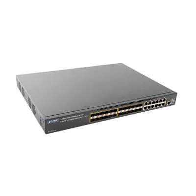 Switch Core Capa 3 de 24 Puertos SFP 1Gbps con 12 Puertos RJ-45 1Gbps Compartidos + 2 Slots de expansión