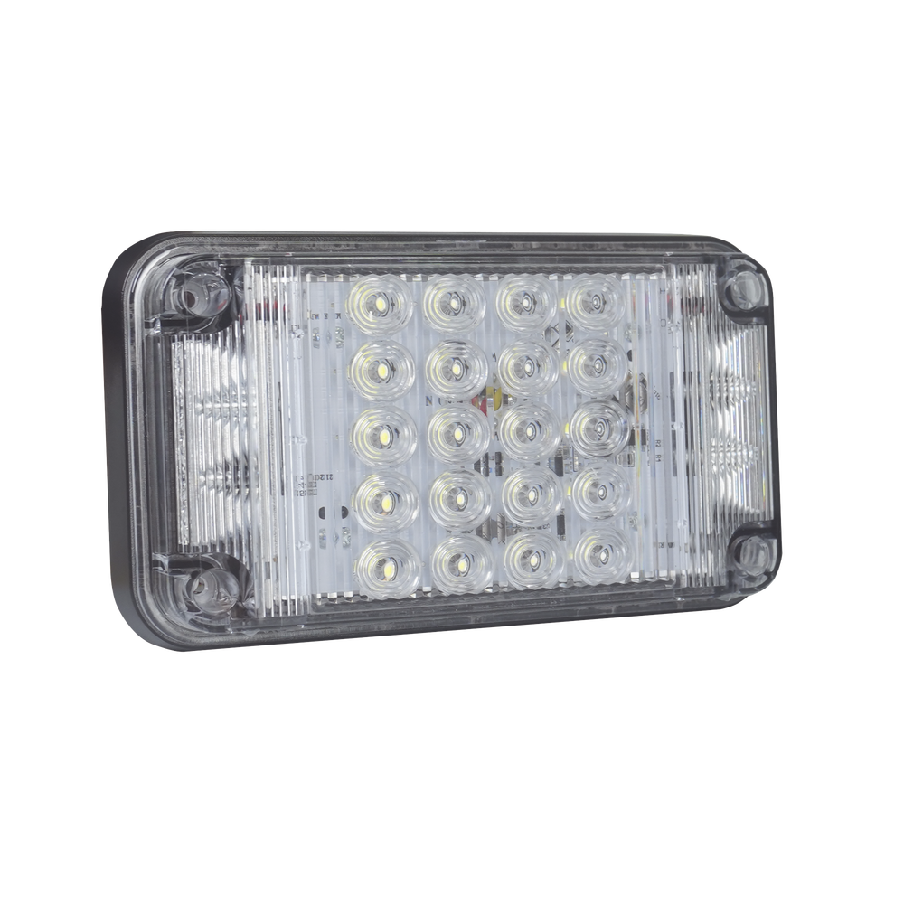 Luz de Advertencia de 7X4", Color Claro, Con Luces de Trabajo, Ideal para Ambulancias