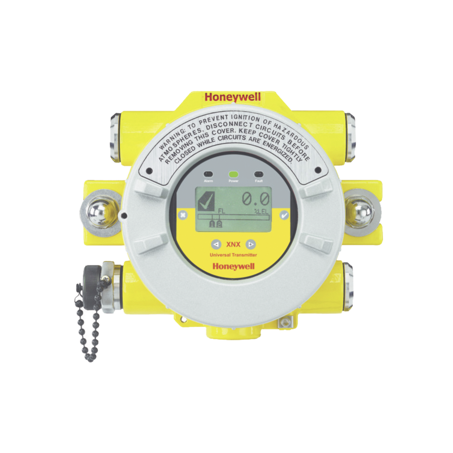 Transmisor Universal, HART® sobre salida 4-20 mA, Con 3 Relays Falla/Alarma, Certificación UL/CSA, 4 Entradas NPT de ¾”, Carcasa De Aluminio, Con Sensor MPD De Perla Catalítica 0-100% LEL