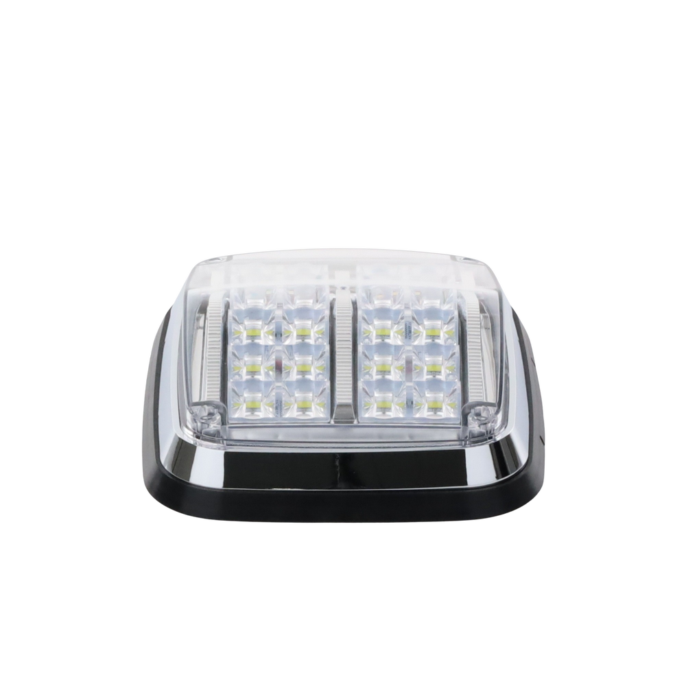 Luz de advertencia de 8 X 6", Color Rojo / Claro, SAE, IP67, Ideal para Ambulancias