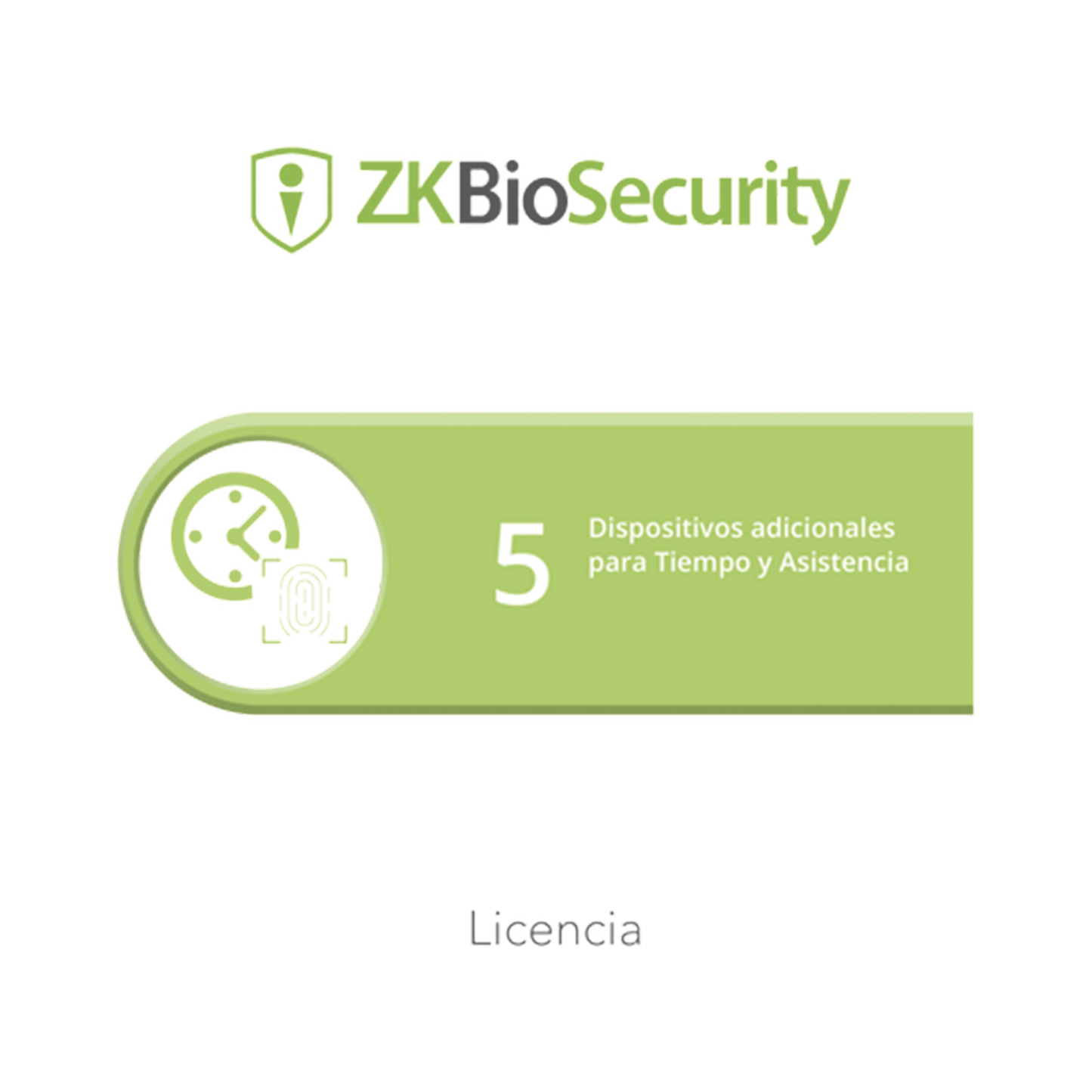 Licencia para ZKBiosecurity permite gestionar hasta 5 dispositivos para tiempo y asistencia