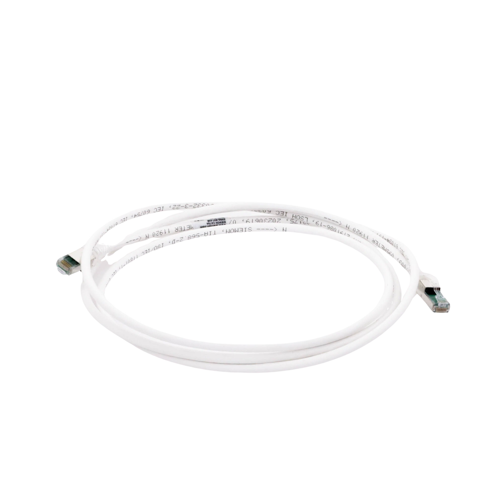 Patch Cord Z-MAX Cat6A S/FTP, CM/LS0H, 2.13 Metros (7 Pies), Color Blanco, Versión Bulk (Sin Empaque Individual)