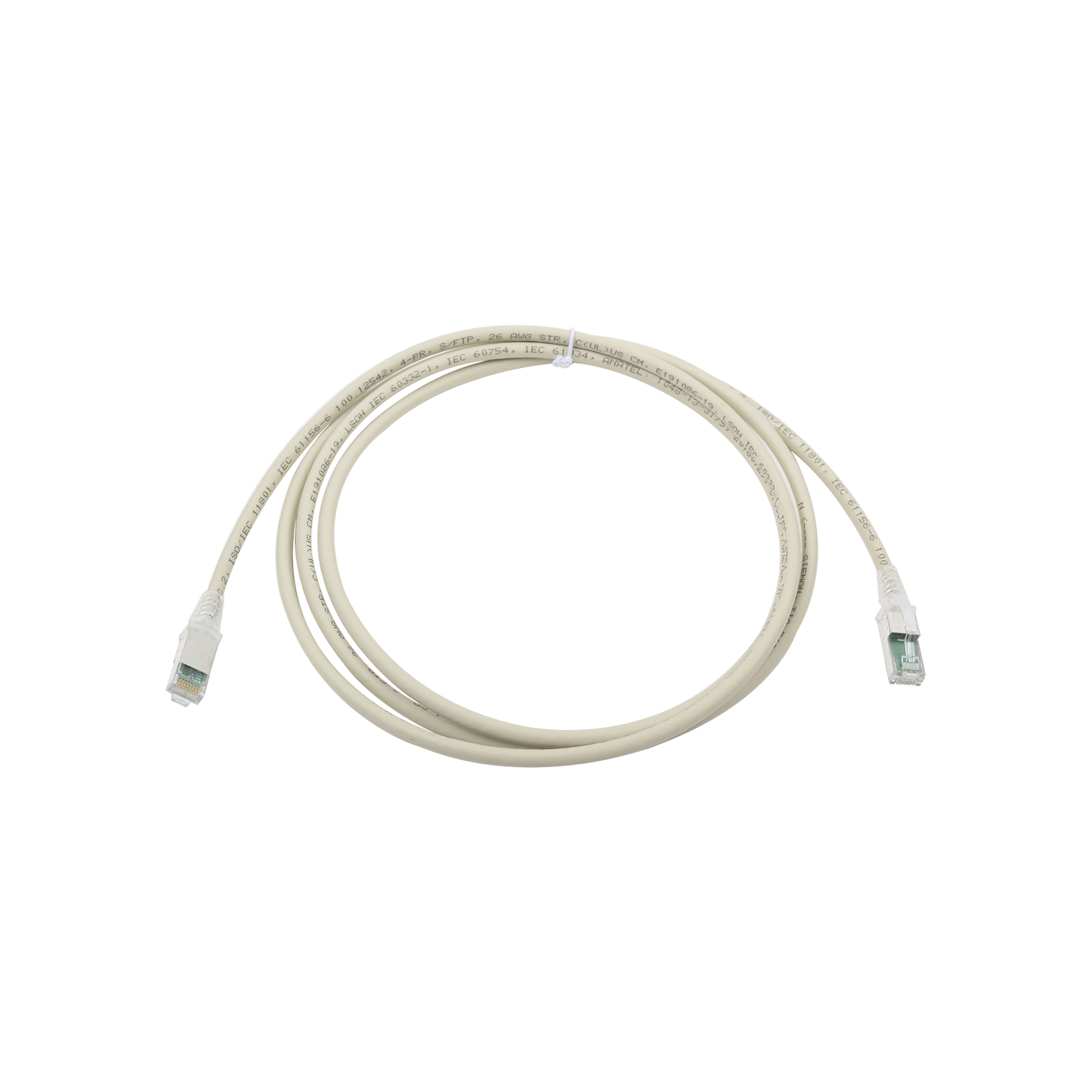 Patch Cord Z-MAX Cat6A S/FTP, CM/LS0H, 2.13 Metros (7 Pies), Color Gris, Versi�n Bulk (Sin Empaque Individual)