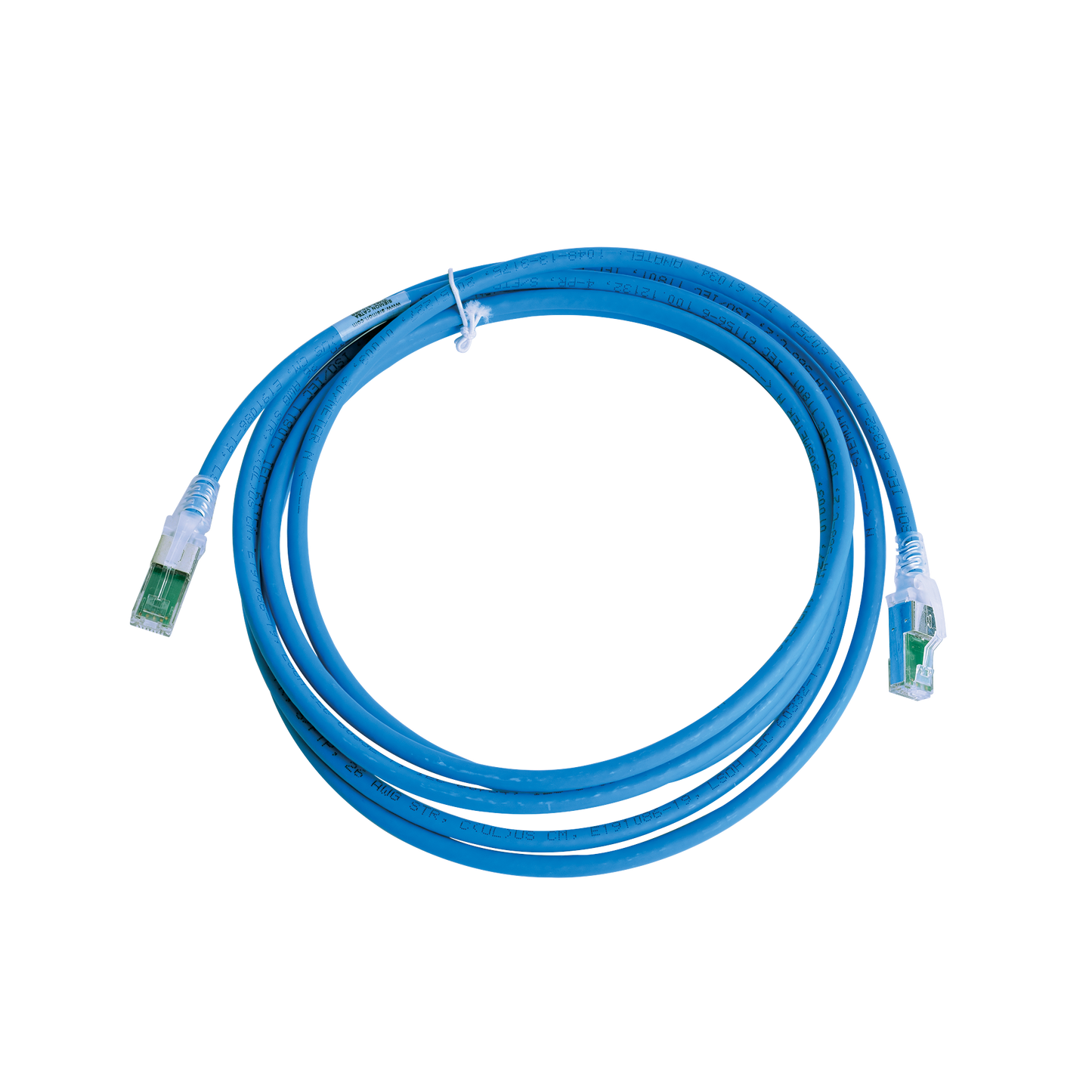 Patch Cord Z-MAX Cat6A S/FTP, CM/LS0H, 3.05 Metros (10 Pies), Color Azul, Versión Bulk (Sin Empaque Individual)