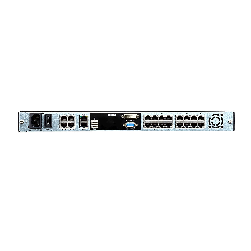 Consola KVM over IP | 16 Puertos | Dual Rail | 19” LCD | Dual NIC | Cat5 | Acceso Remoto