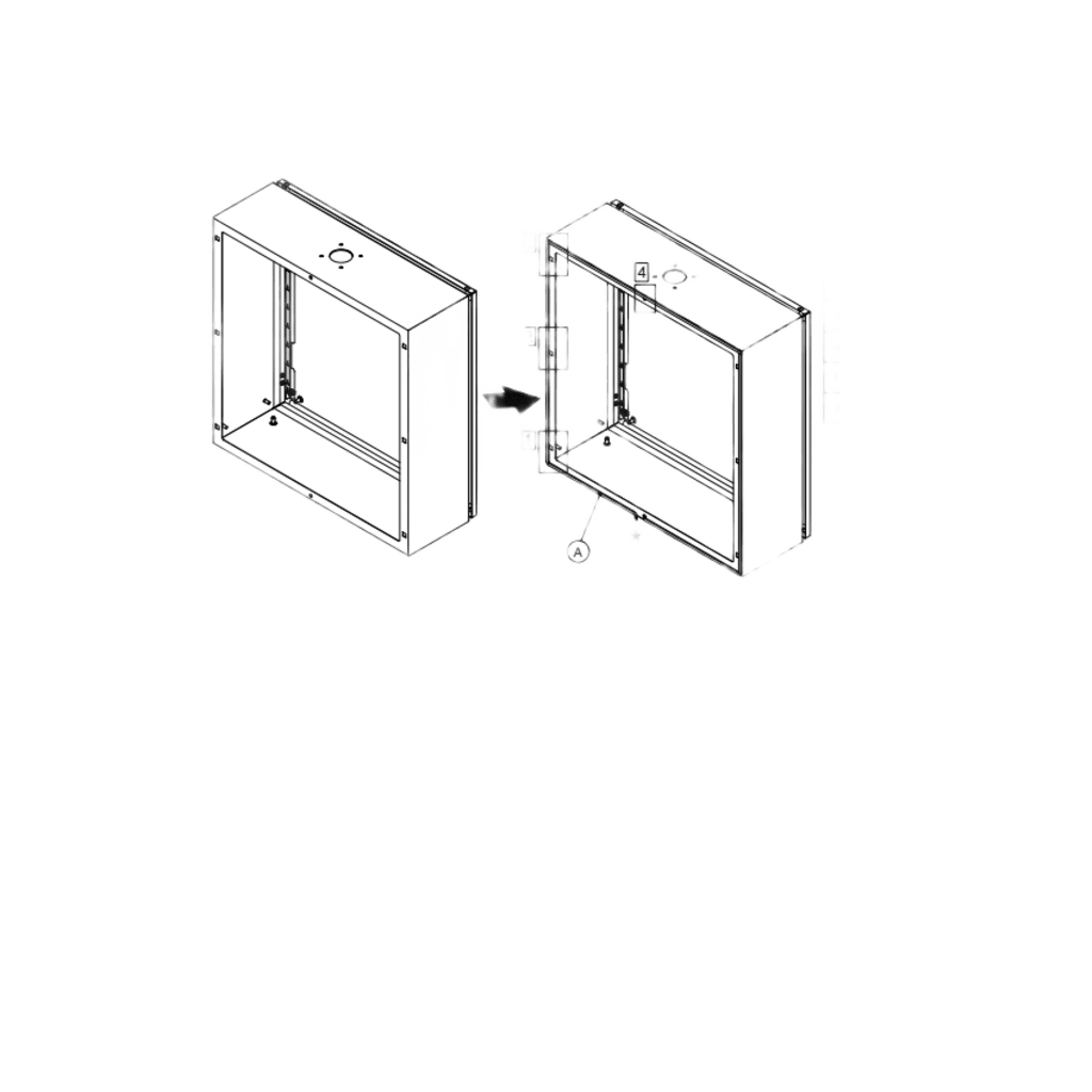 Gabinetes para pantalla HMI Industrial de Acero / 400x600x210 mm (15.7x23.6x8.3 in) / IP55 IK10 / Compatible con Montaje de Brazo Oscilante / Placa Frontal Removible