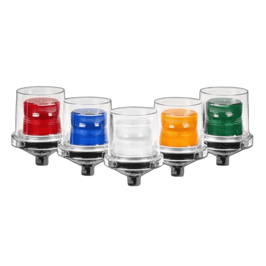 Luz de advertencia LED para ubicaciones peligrosas Electraray®, UL y cUL para Clase I, División 2, Grupos A, B, C y D; Clase II División 2, Grupos F y G; Clase III, 24 VCD, color Ámbar, parpadeo predeterminado