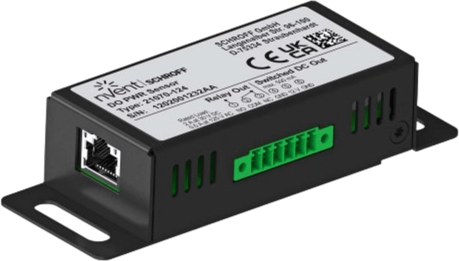 Sensor Externo de Temperatura, Humedad con 2 Contacto Digitales Secos / Hasta 16 Sensores en Cadena / 2 puertos RJ45 / Carcasa Plástica / Montaje Fácil