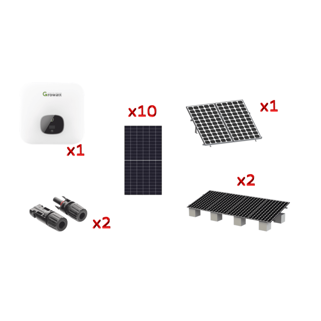 Kit Solar Interconexion / 6 kW 220Vca / Inversor GROWATT / Montaje Incluido