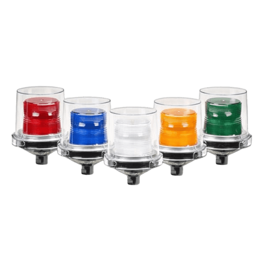 Luces estroboscópicas para lugares peligrosos Electraray® , Homologado UL y cUL para Clase I, División 2, Grupos A, B, C y D; Clase II, División 2, Grupos F y G; Clase III , 120 VCA, color Rojo, parpadeo predeterminado