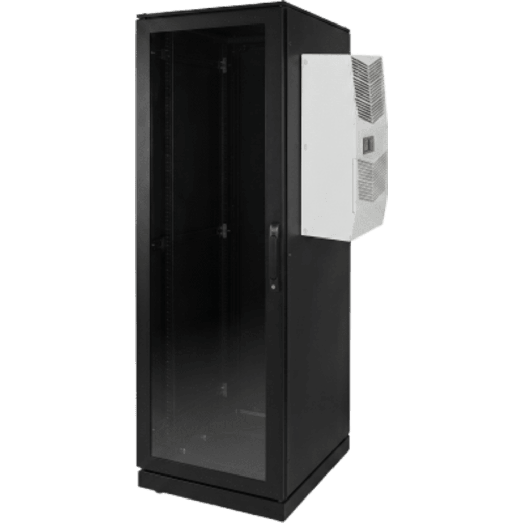 Gabinete de Telecomunicaciones ProLine V/D, 600 mm de Ancho, 1000 mm de Profundidad, Compatible Con Aire Acondicionado Tipo G52, NEMA 12, 42 UR, Color Negro