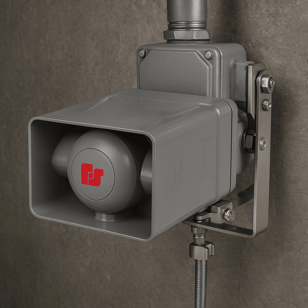 Altavoz táctil no amplificado de 100 W para interior/exterior para voz y tono de alta potencia para ubicaciones peligrosas