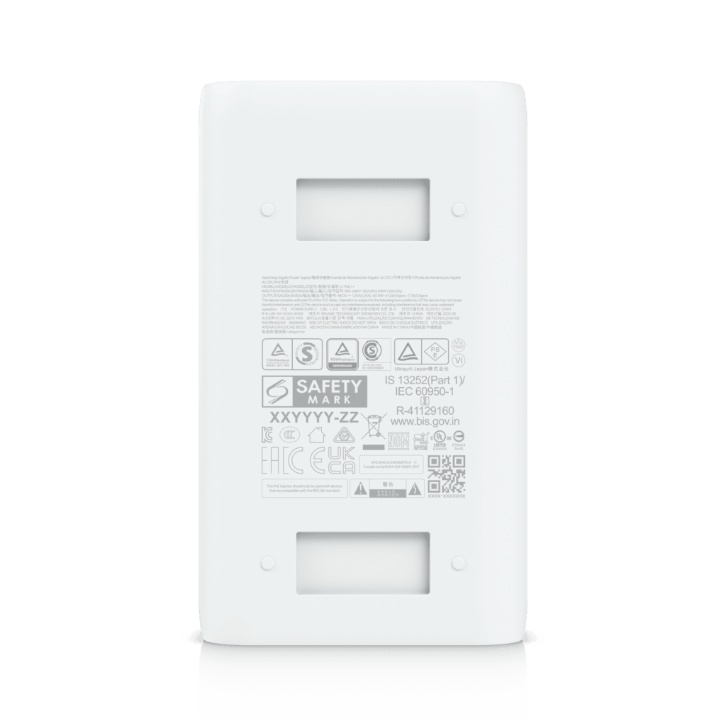Adaptador PoE++ / 48V DC @ 1.25A/ hasta 60W / Gigabit LAN / Protecciones de Sobretensión