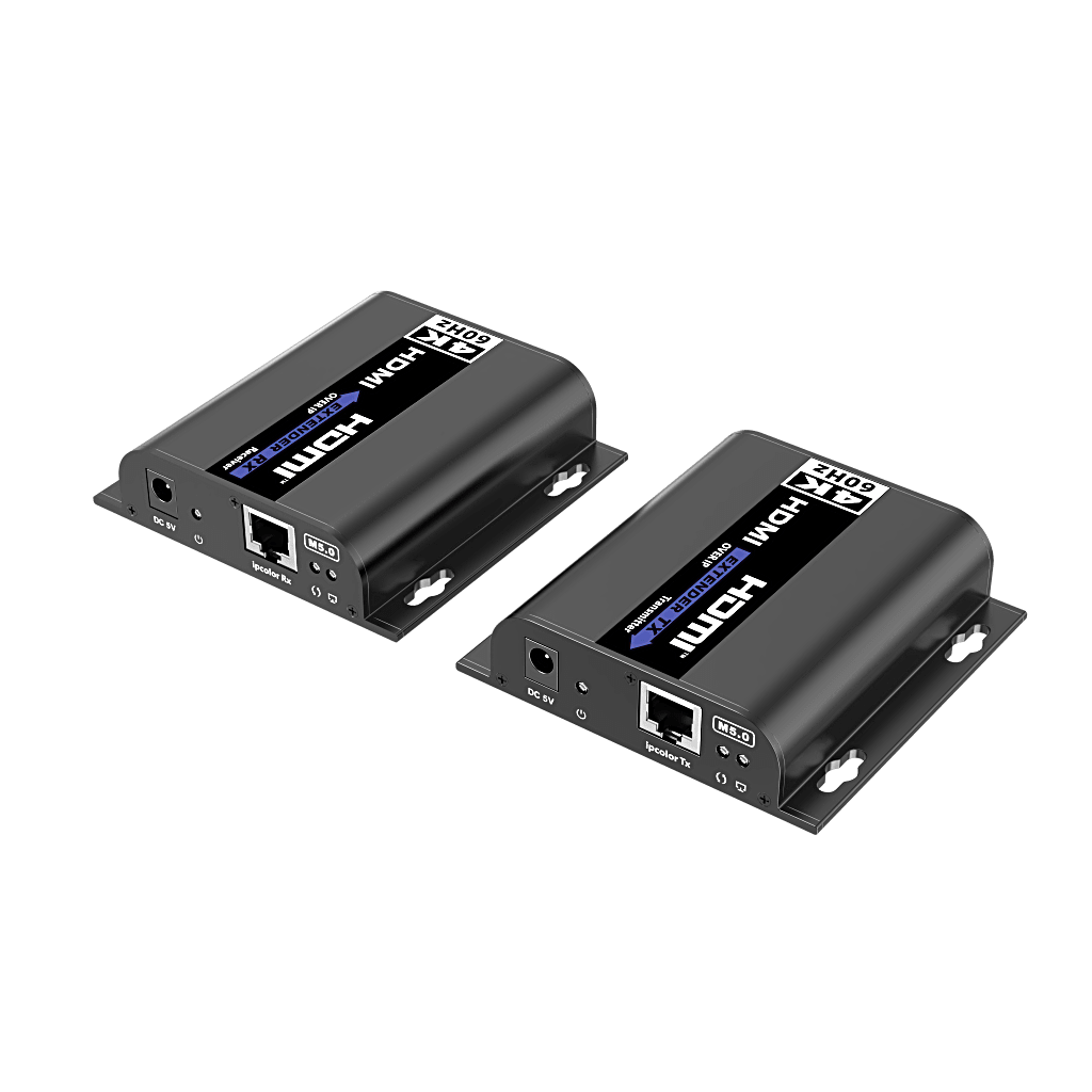 Kit Extensor HDMI | AV sobre IP | 4K@60Hz | 120 m | HDMI 2.0 | HDCP 2.2 | 18 Gbps | Conexión 1:1 , 1:N, N:1 , N:N | IR Bidireccional | Compatible con App iMMS