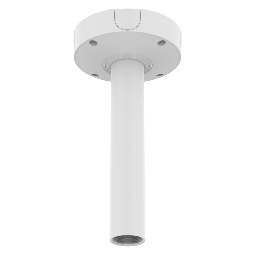 Base de Montaje para Techo SBP-180CMB / Aluminio / Color Blanco RAL9003 / Diámetro 180 mm / Peso 970 g / Tornillo TR30 / Orificio Conduit 19.1 mm / Compatible con Múltiples Modelos Hanwha