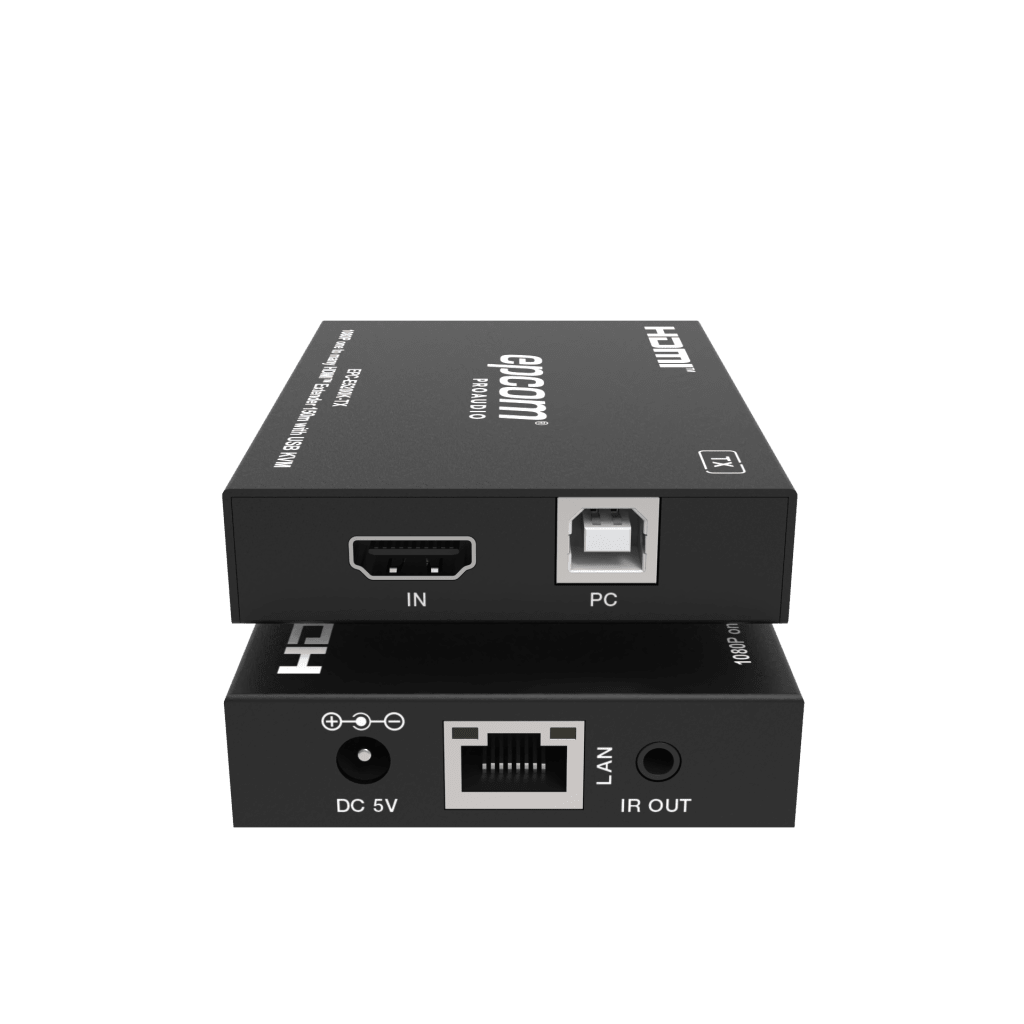 Extensor HDMI con KVM | Sobre IP | Transmisión hasta 150m | Cat5e/6 | HDCP 1.4 | 1080p | Control IR | Compatible con Switch 1G