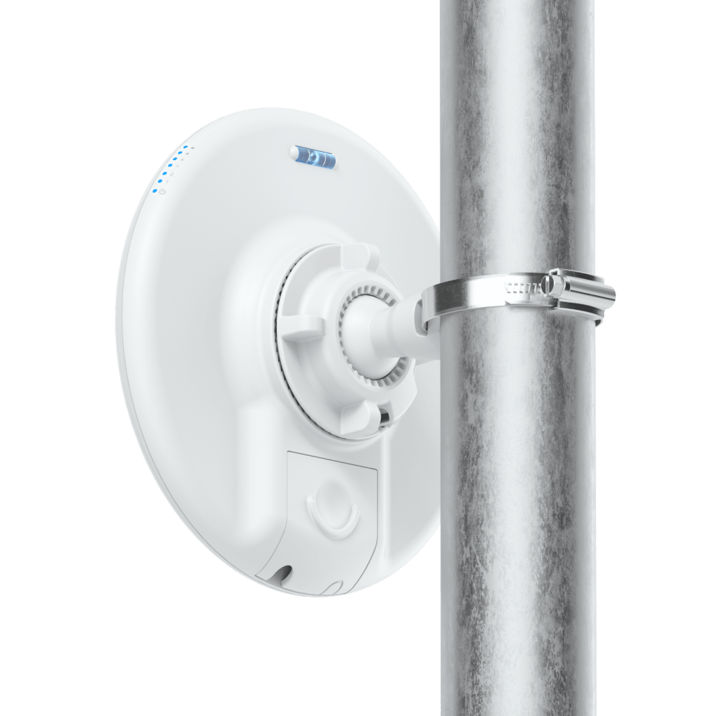 UniFi Device Bridge para enlace PTP en 5 GHz hasta 5 Km, o como CPE en PTMP, hasta 867 Mbps, MU-MIMO 2x2, antena de 19 dBi, incluye inyector